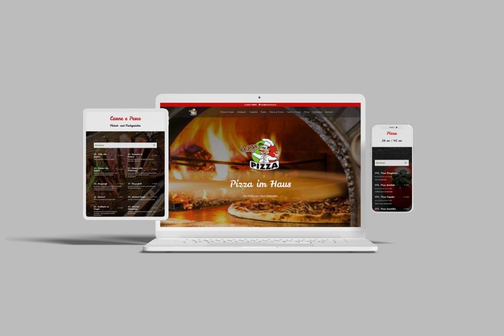 Pizza im Haus - Webdesign